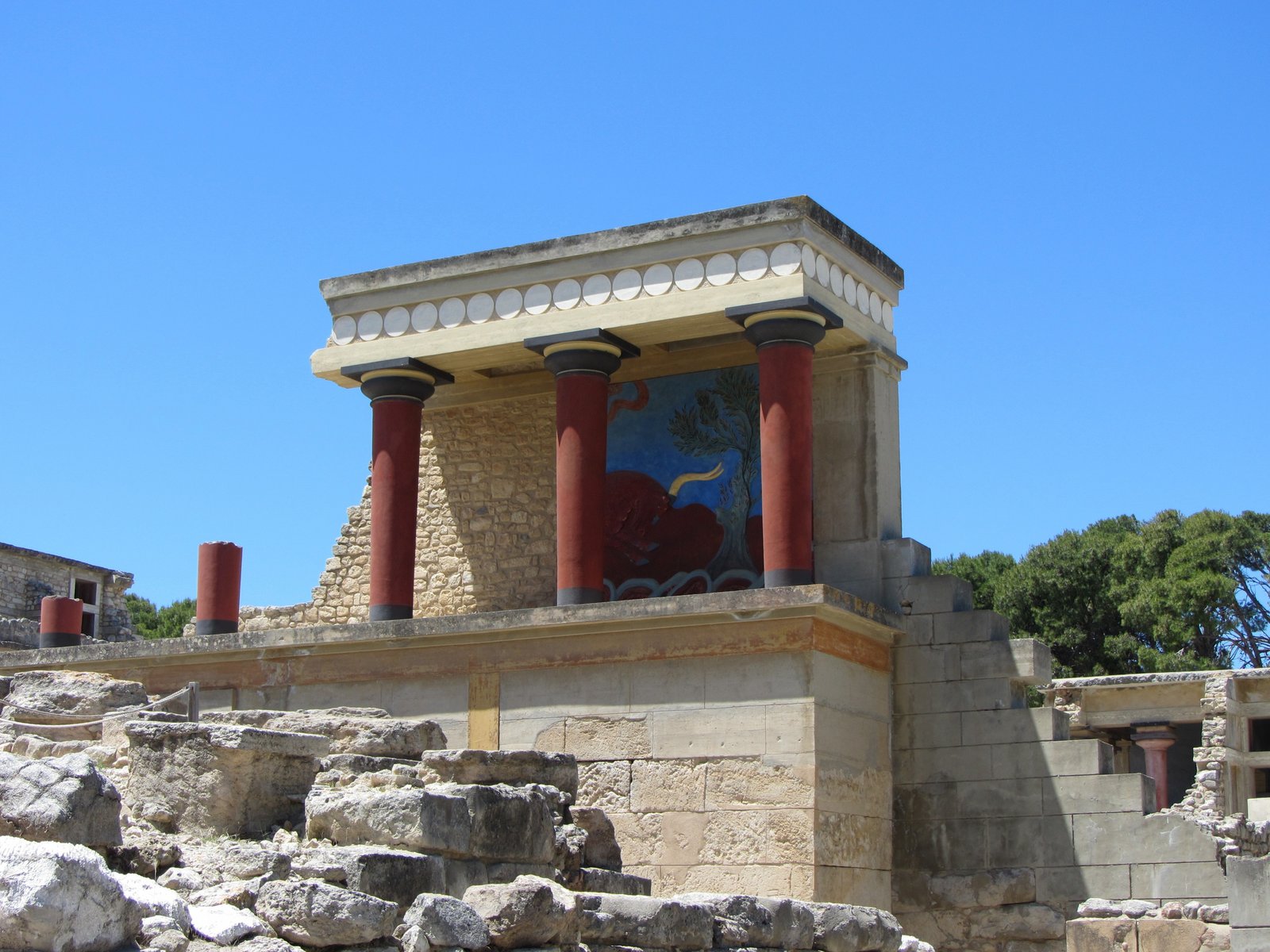 Ruinien des Palastes von Knossos auf Kreta