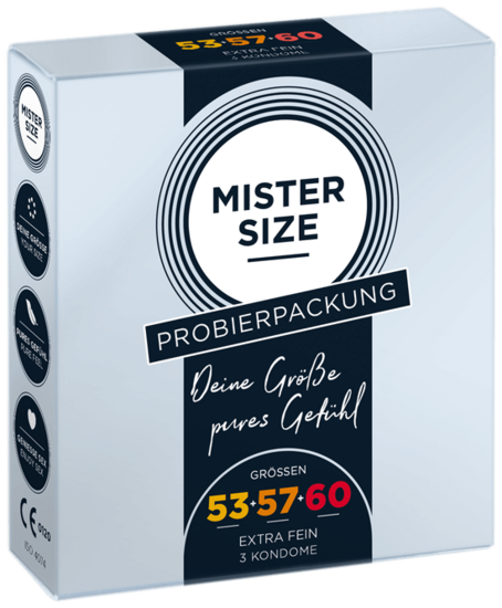 MISTER SIZE Medium Probierset 53 – 57 – 60 (3 Kondome)