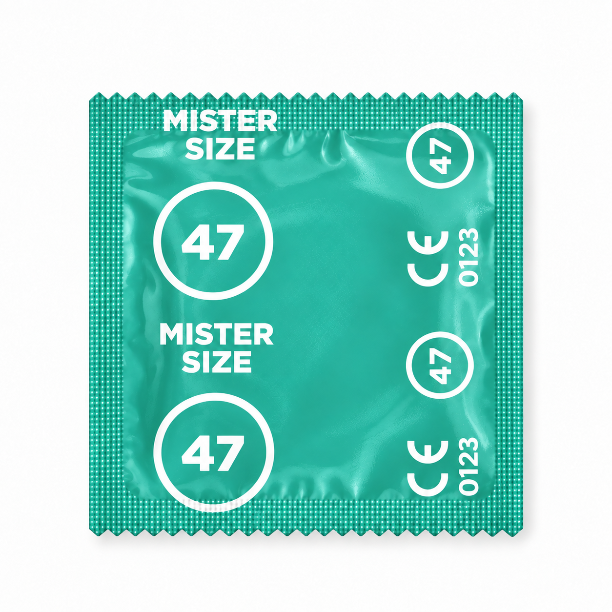 Siegelfolie Mister Size 47 XS — neues Design, türkis