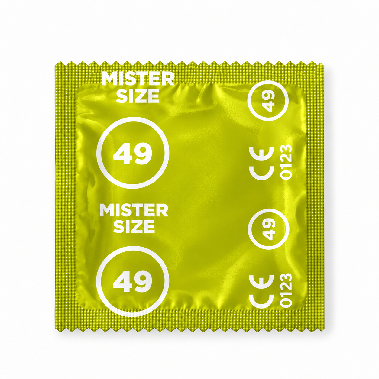 Siegelfolie Mister Size 49 S — neues Design, gelb-grün