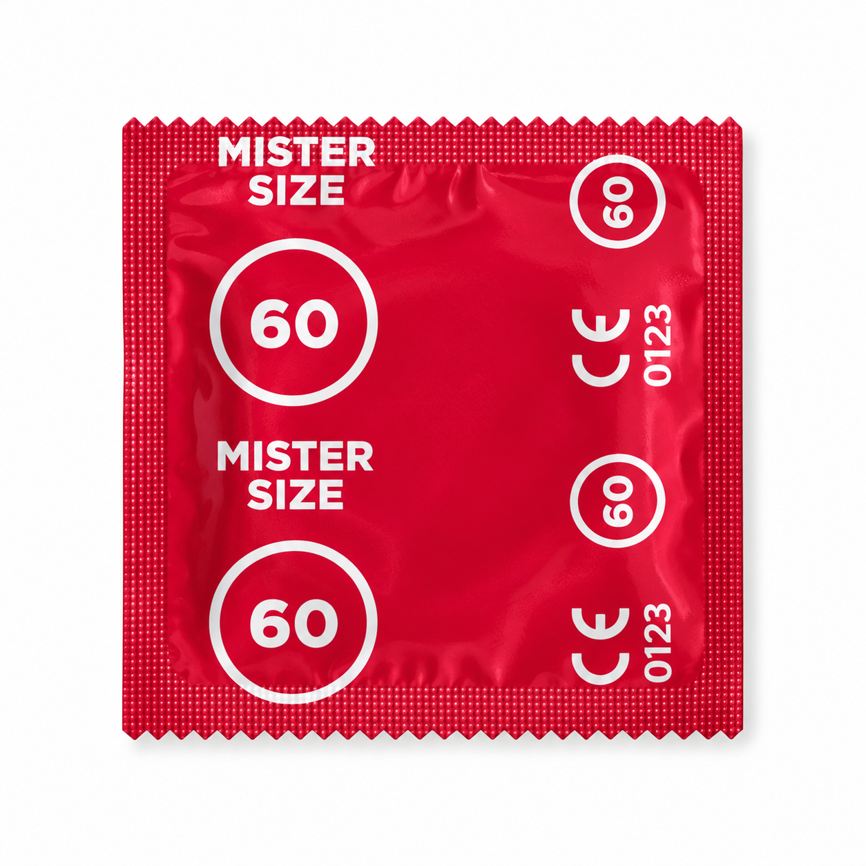 Siegelfolie Mister Size 60 XL — neues Design, rot