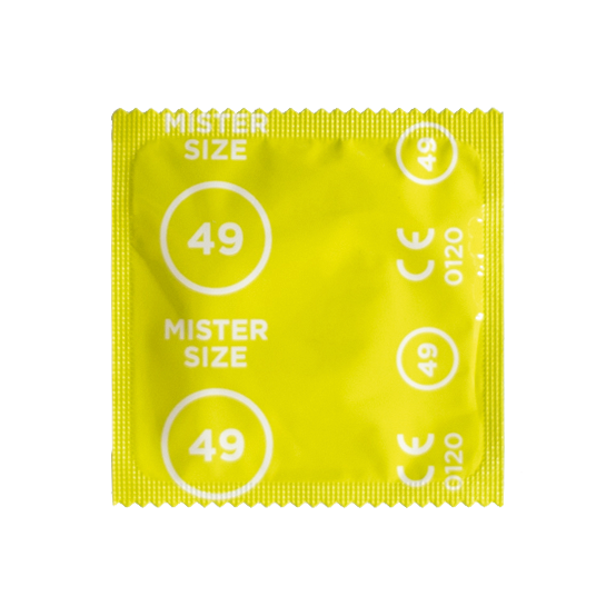 Siegelfolie Mister Size 49 S — klassisches Design, gelb