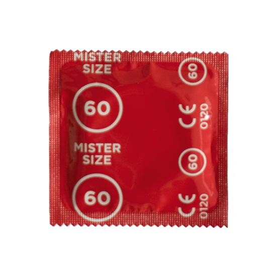 Siegelfolie Mister Size 60 XL — klassisches Design, rot