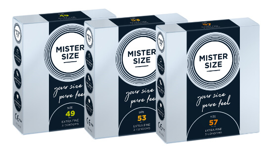 Set di prova MISTER SIZE 49-53-57 (3x3 preservativi)